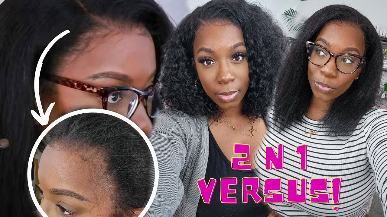 VERSUS 🔥 2 Textures 1 Wig 💦 Kinky Straight to Curly Wig Install MELTED Wet n Wavy Lace Wig XrsBeauty