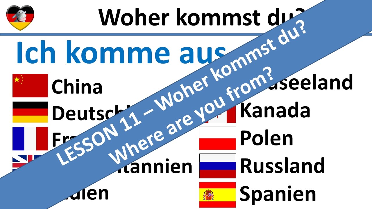 Woher kommst du? – Where are you from? - Learn German (Lesson 11) - A1-B1 Course - Deutsch lernen