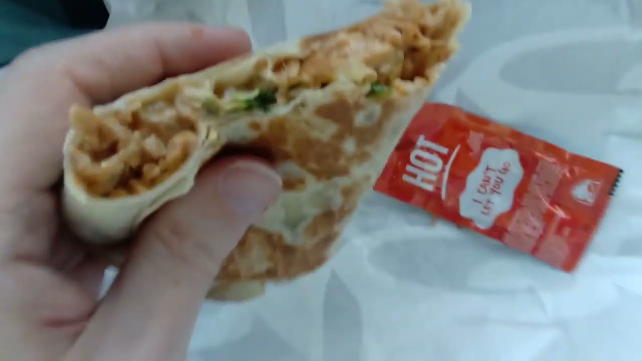 Taco Bell Cantina Chicken Burrito + Wild Strawberry Freeze