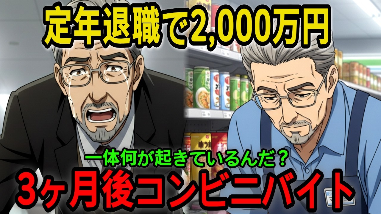 【感動】 退職金2,000万円を詐欺で失った父…3ヶ月後、コンビニバイト姿を息子が目撃
