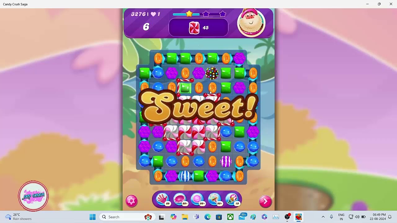 Candy Crush Saga Level 3276 NO BOOSTER