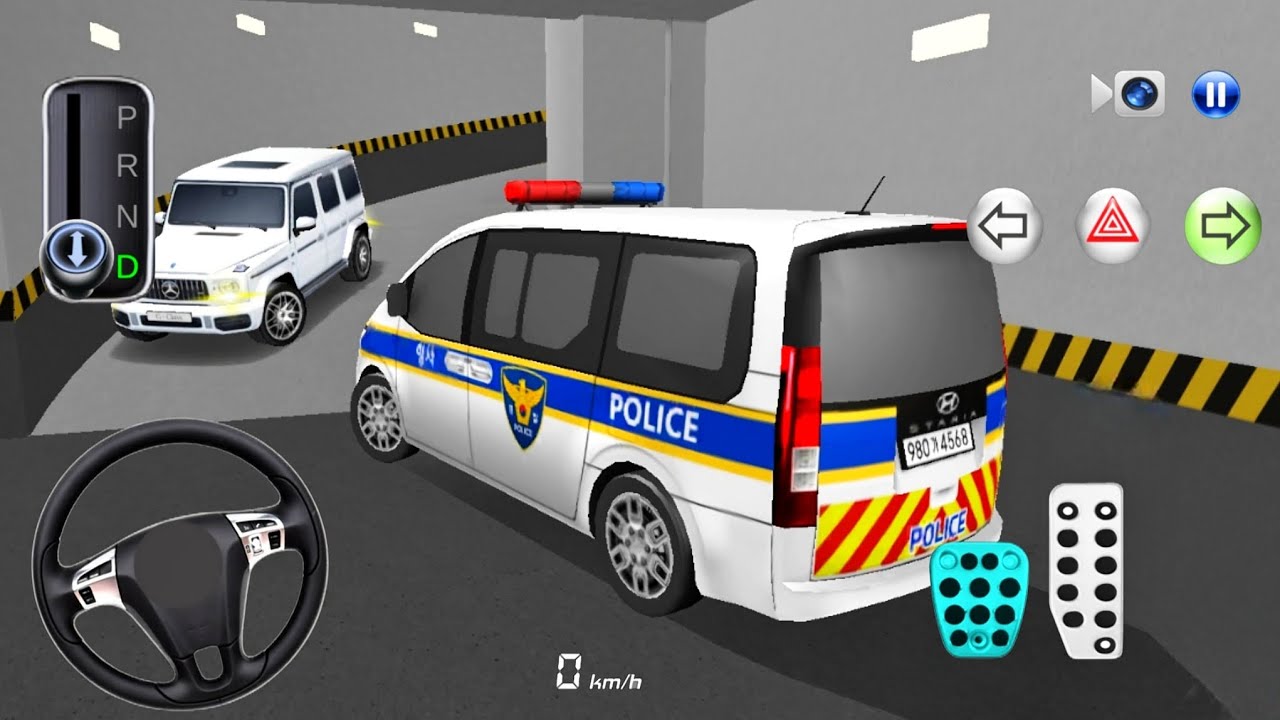 New Police Van & Mercedes G63 in Parking Garage - 3D Driving Class - Car Game -3D Driving Class 2026