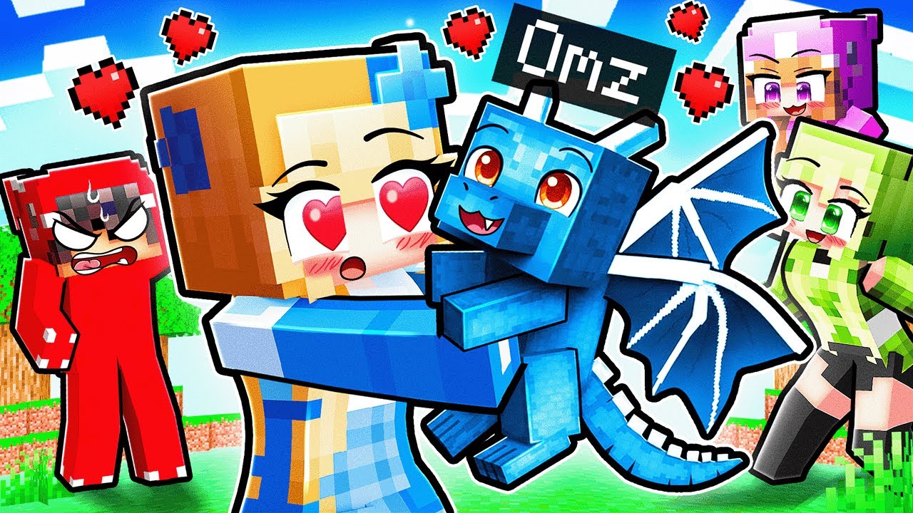 Playing as a BABY DRAGON to Rizz Girls in Minecraft!