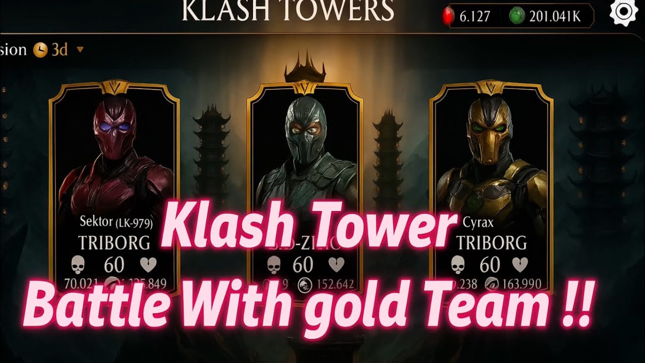 Mortal Kombat Mobile Klash Tower – Best Gold Team Gameplay & Strategy!