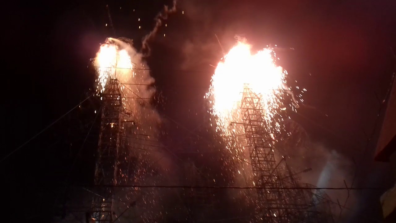 Quema del Castillo fiestas patronales el sauz bajo