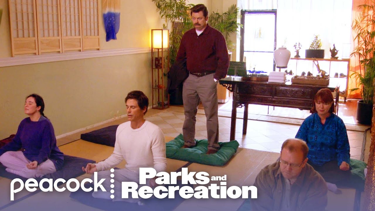 Ron Swanson vs. meditation | Parks and Recreation