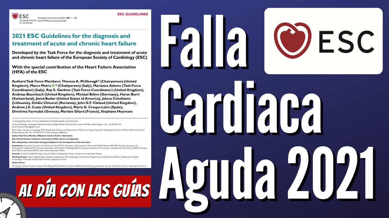 Nueva Guía Falla Cardiaca AGUDA | ESC 2021 #AlDíaConLasGuías