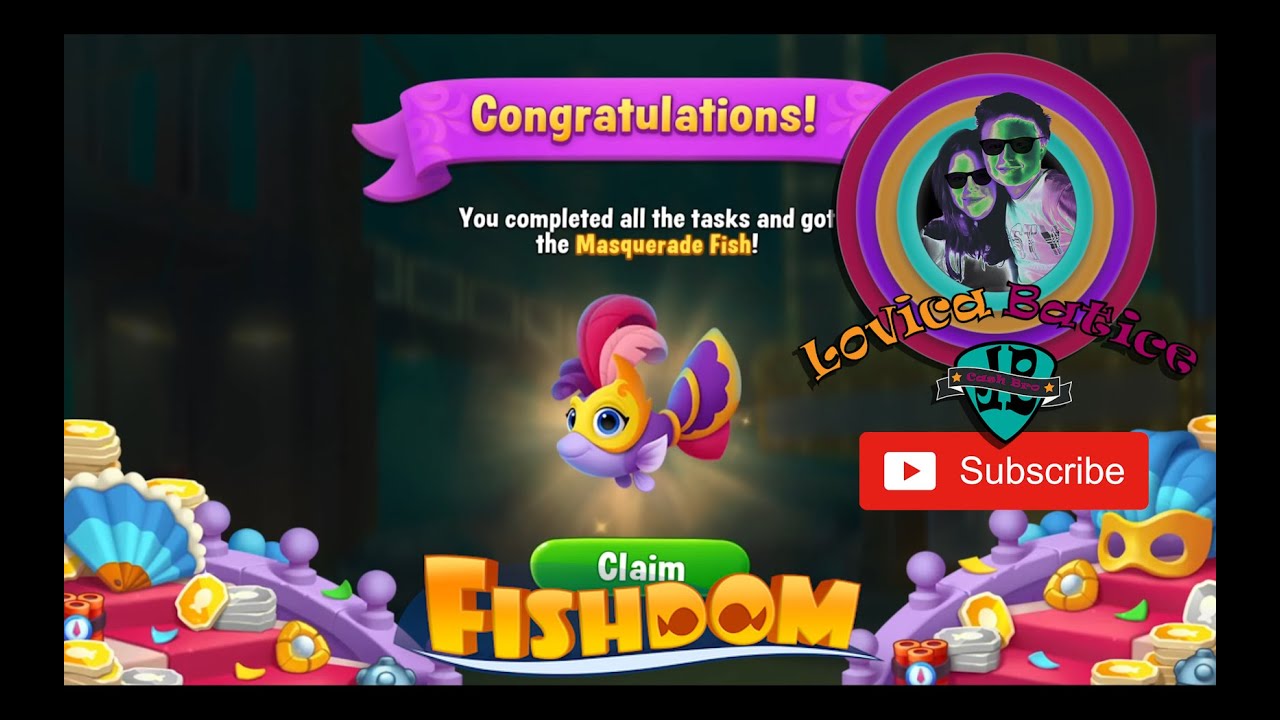 Fishdom Level 5836 - 5840 - Aquarium Artist's Studio - World Art Works and Masquerade Rare Fish