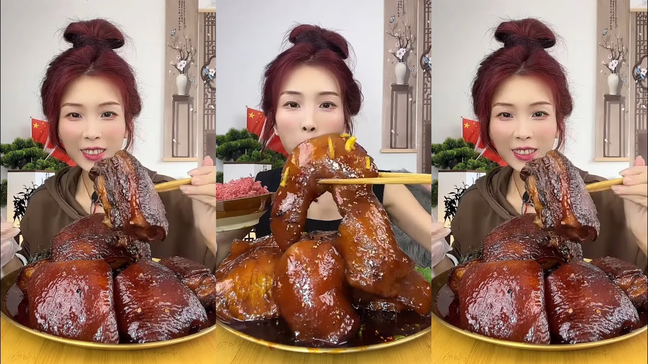【ASMR】【MUKBANG】GIANT BRAISED PORK BELLY | EATING SHOW |CHINESE MUKBANG |食べ |吃播 LOVE ASMR&bull;JENNIE #咀嚼音