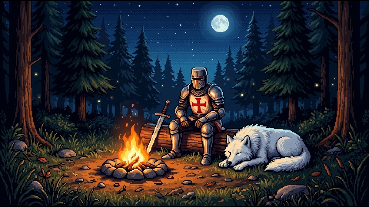 You're safe now. | Medieval Campfire Ambience 3 Hours | Pixel Art Sleep Music
