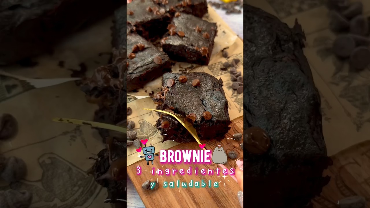 Sin huevo ni harina: brownie saludable 😍 #recetas #recetasfaciles #chocolate