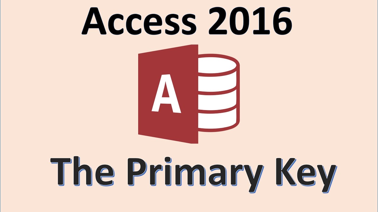 Access 2016 - Primary Key - How To Set a Field as a Primary Key in Microsoft MS Office Database 365