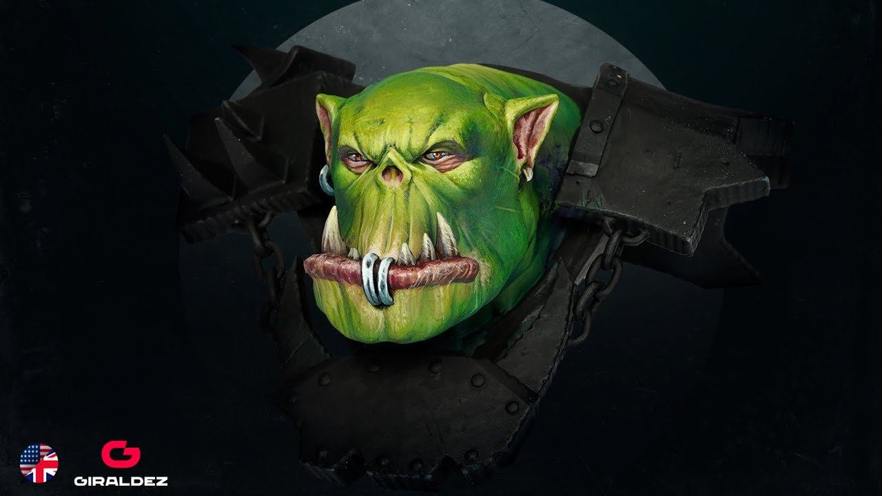 How to paint a REALISTIC ORK SKIN 💚 / ORKTOBER