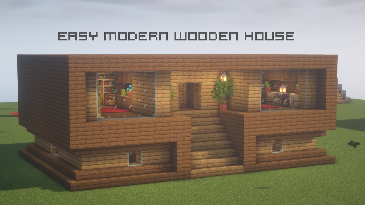 Minecraft-1.19.2 /Minecraft | How to Build a Wooden House | Simple Survival House Tutorial