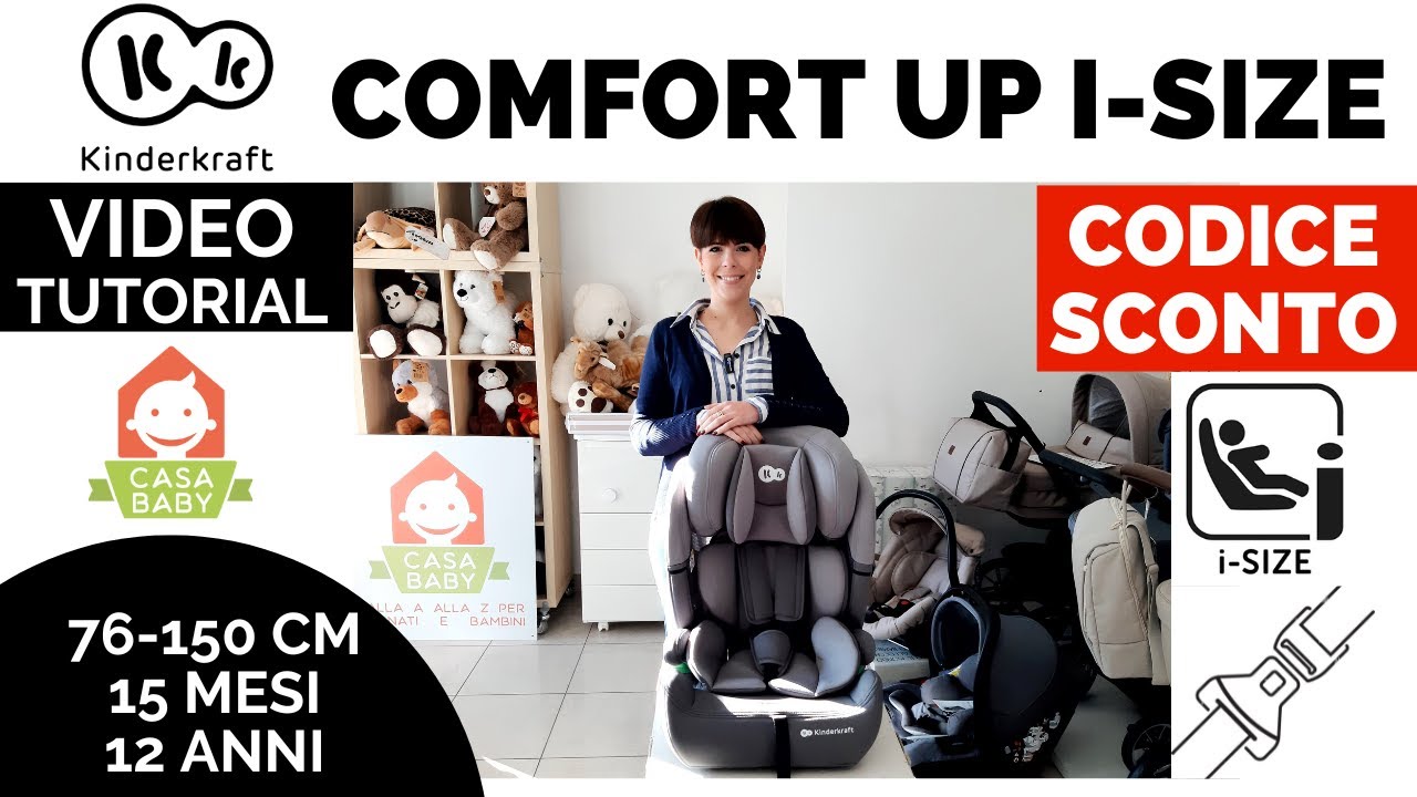 KINDERKRAFT COMFORT UP I-SIZE SEGGIOLINO AUTO 76-150 CM TUTORIAL