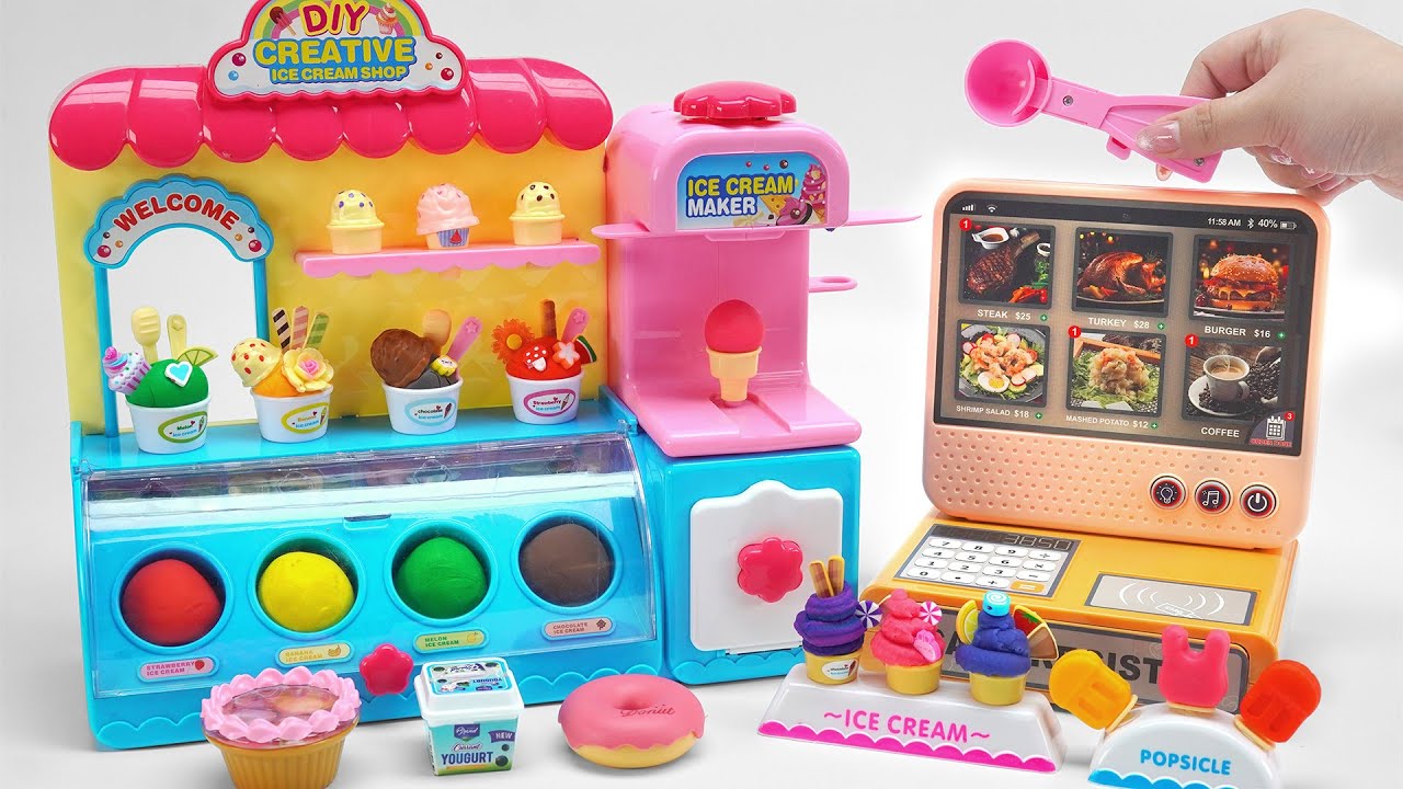 Ultimate Toys Collection ASMR, Satisfying Unboxing Sweet Ice Cream Shop PlaySet | Review Toys