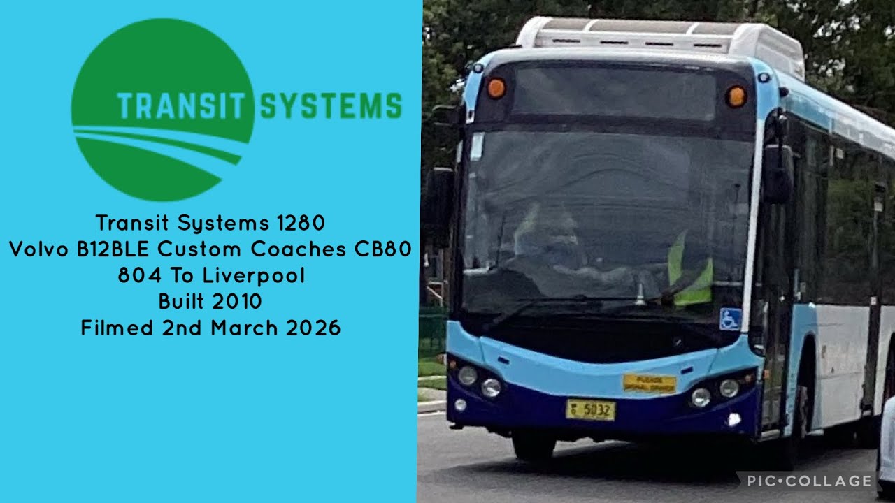 Transit Systems (1280) Volvo B12BLE Custom Coaches CB80 804 To Liverpool 
