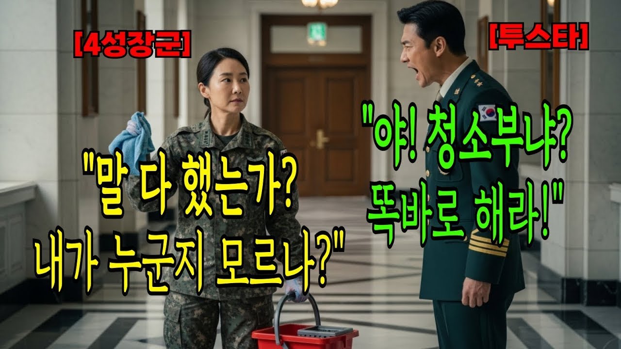 “청소부냐 손에 잡은 게 걸레면 마음도 걸레지” 비아냥대던 투스타, 그러나 그 청소하던 여군은 신임 국방대장이었는데