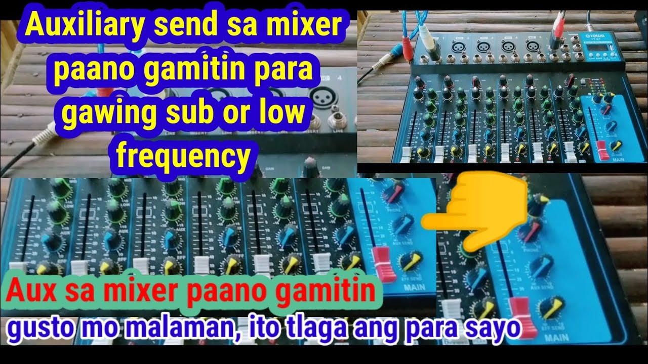 AUX send Connection sa mixer,para sa sub