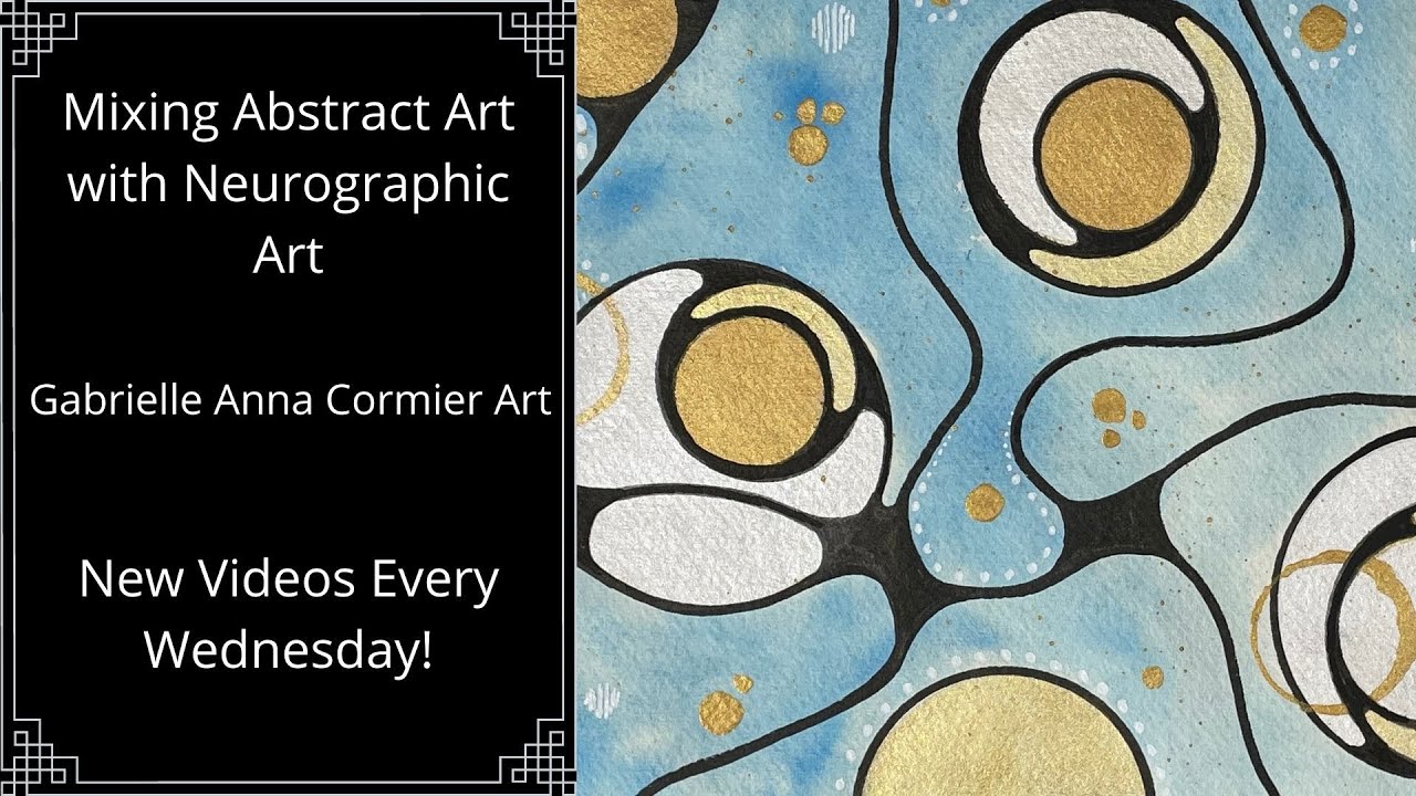 Watercolor Abstract Art Mixed with Neurographic Art | Mindfulness and Relaxation with Art