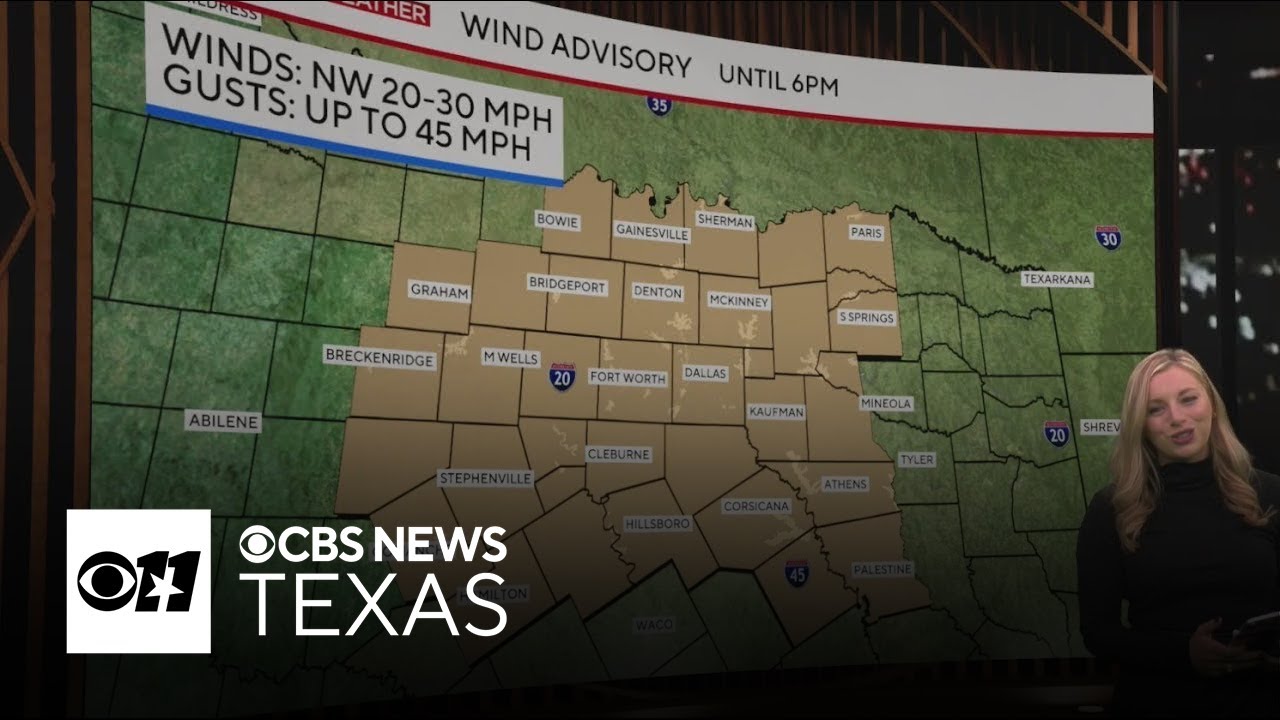Cool, windy Wednesday ahead in North Texas