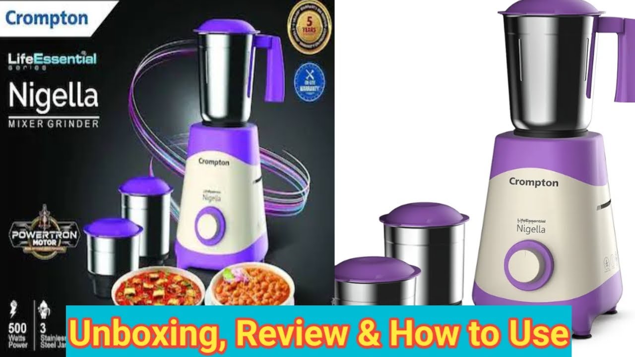 Crompton Nigella 500 Watts Mixer Grinder Unboxing, Review, Live Demo & How To Use in Hindi🔥