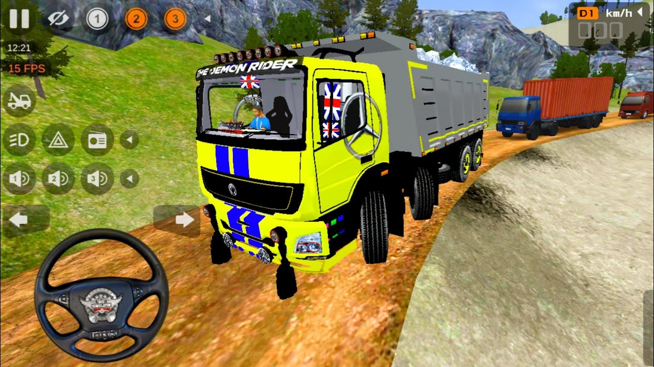 NEW INDIAN BROKEN OFF ROAD 😯 BHARTH BENZ TIPPER TRUCK DRIVING | BUS SIMULATOR INDONESIA (Part 11)