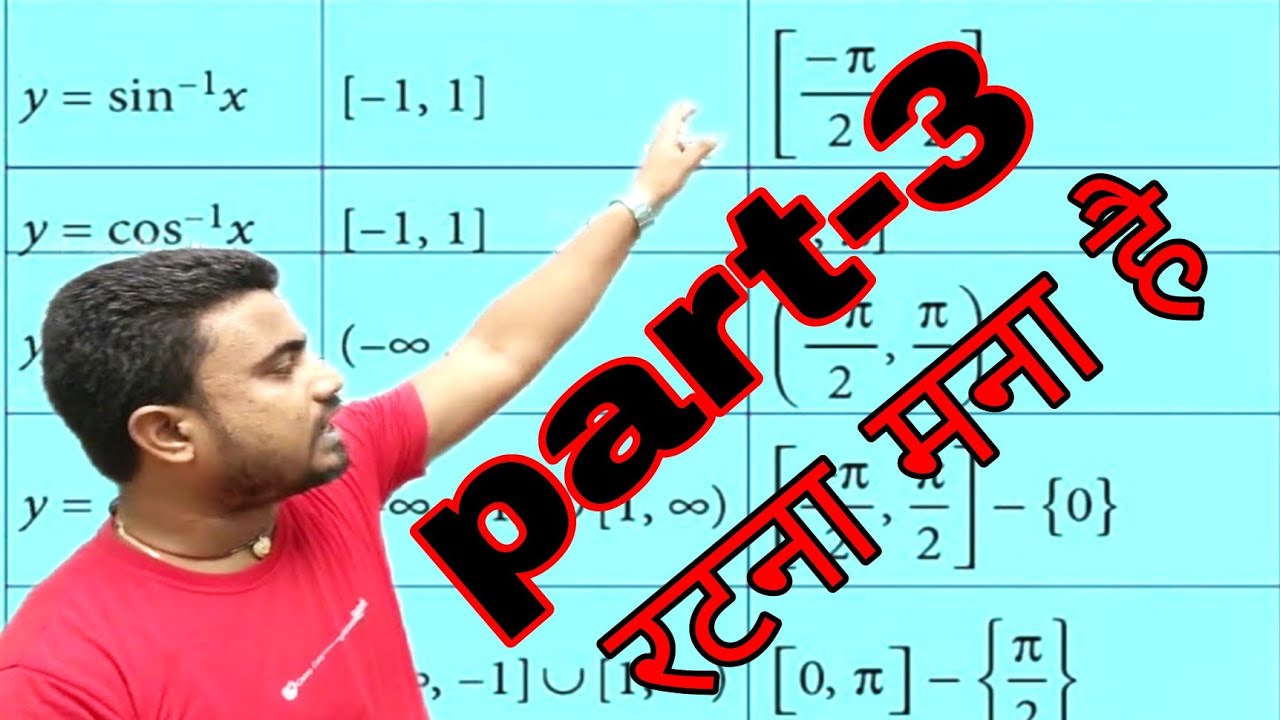 Domain (प्रांत) and range(परिसर) of inverse trigonometry function!!Board exam -2023