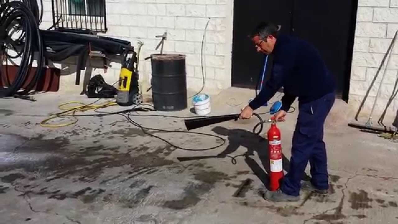 uso de extintor de CO2