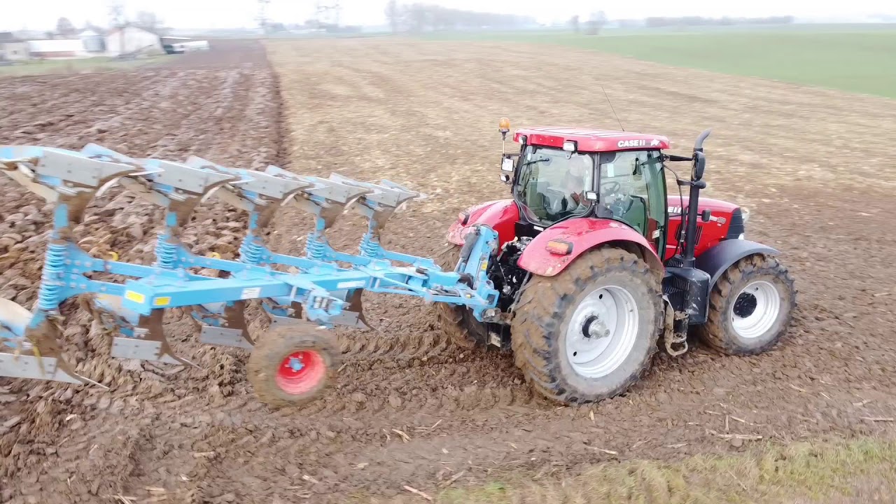 Ciężka Orka  2020 z Lotu Ptaka.  Case IH Puma 170 cvx. Lemken.