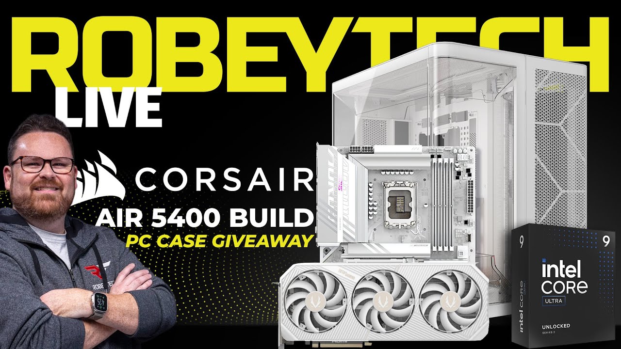 Air 5400 Giveaway + Building a $3000 Gaming PC in the Corsair Air 5400 (CU9 285K / RTX 5080)