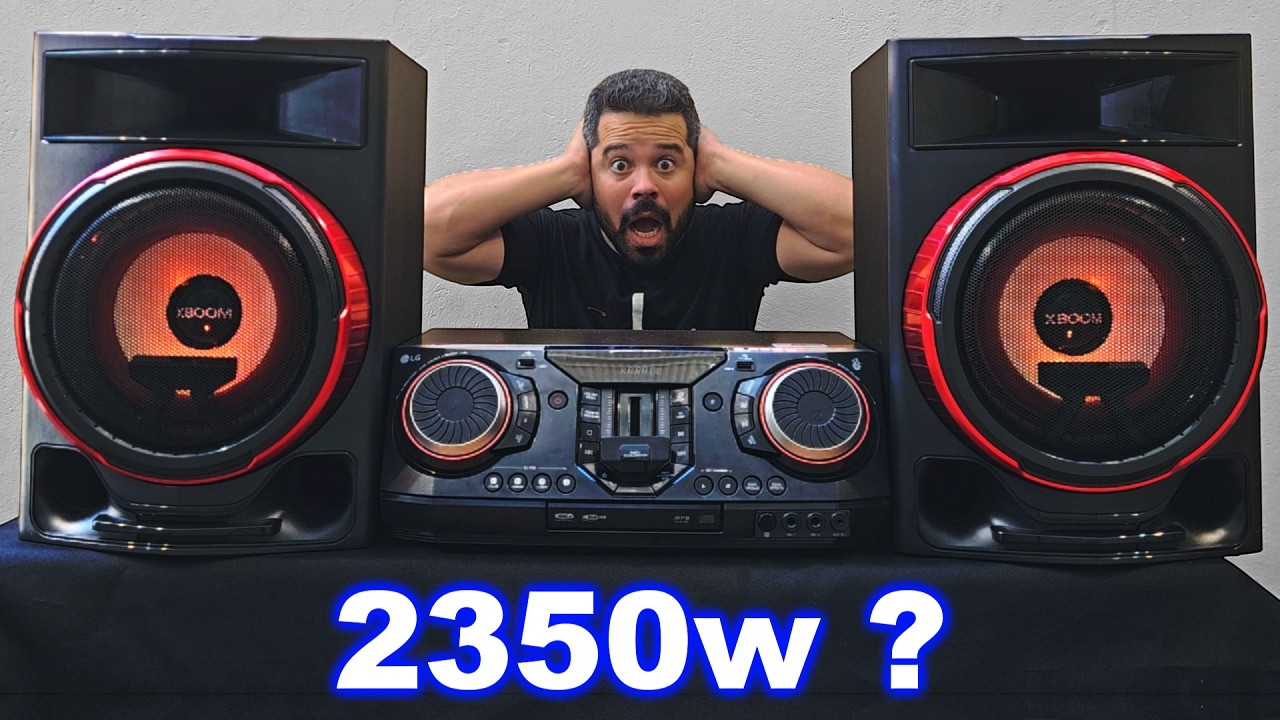 🟢 💥 Super teste de POTÊNCIA do mini system LG Xboom CL87 com 2350w segundo a MARCA! 💥🟢