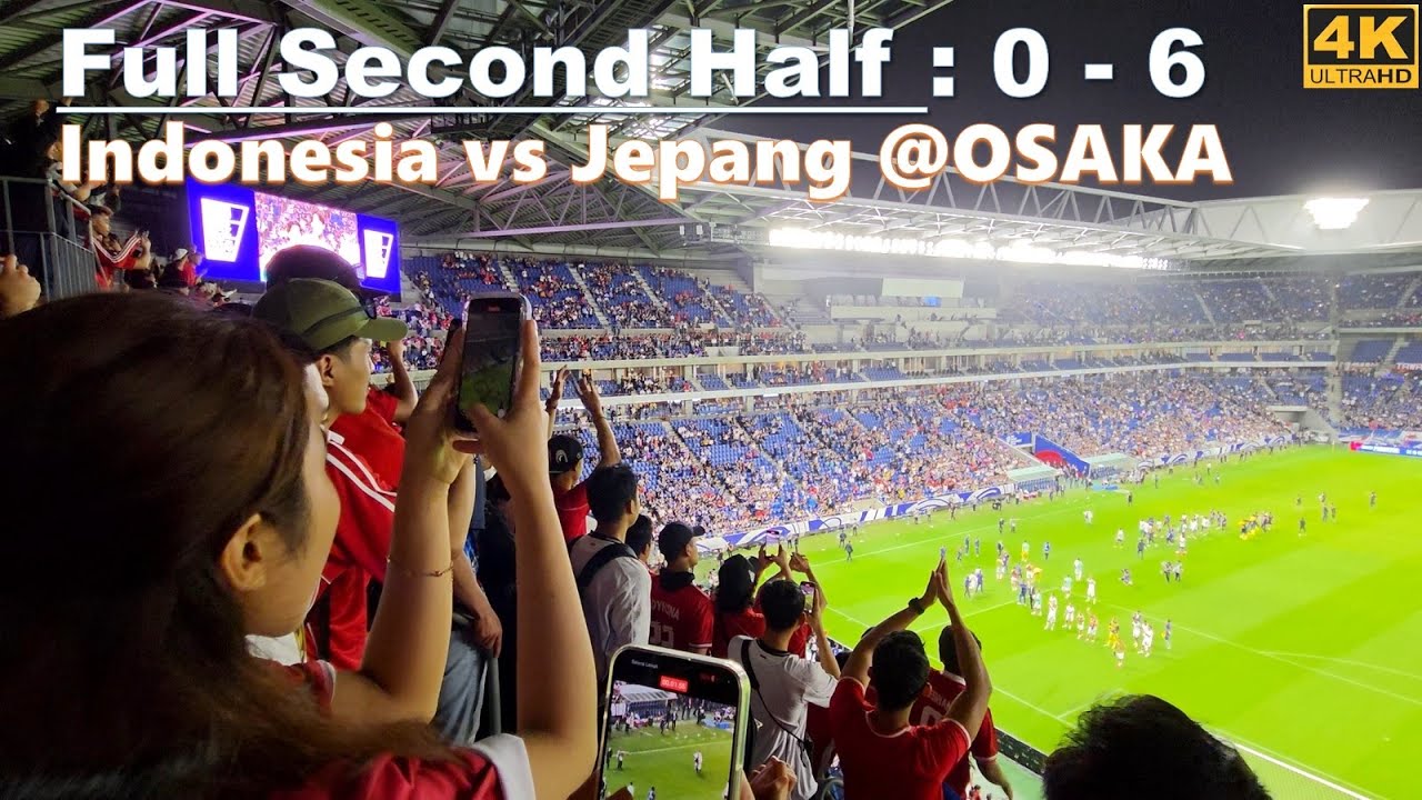 Babak2: Indonesia kalah telak 0-6 Jepang❗nonton & jalan Pulang dari Stadion Panasonic Suita - Osaka