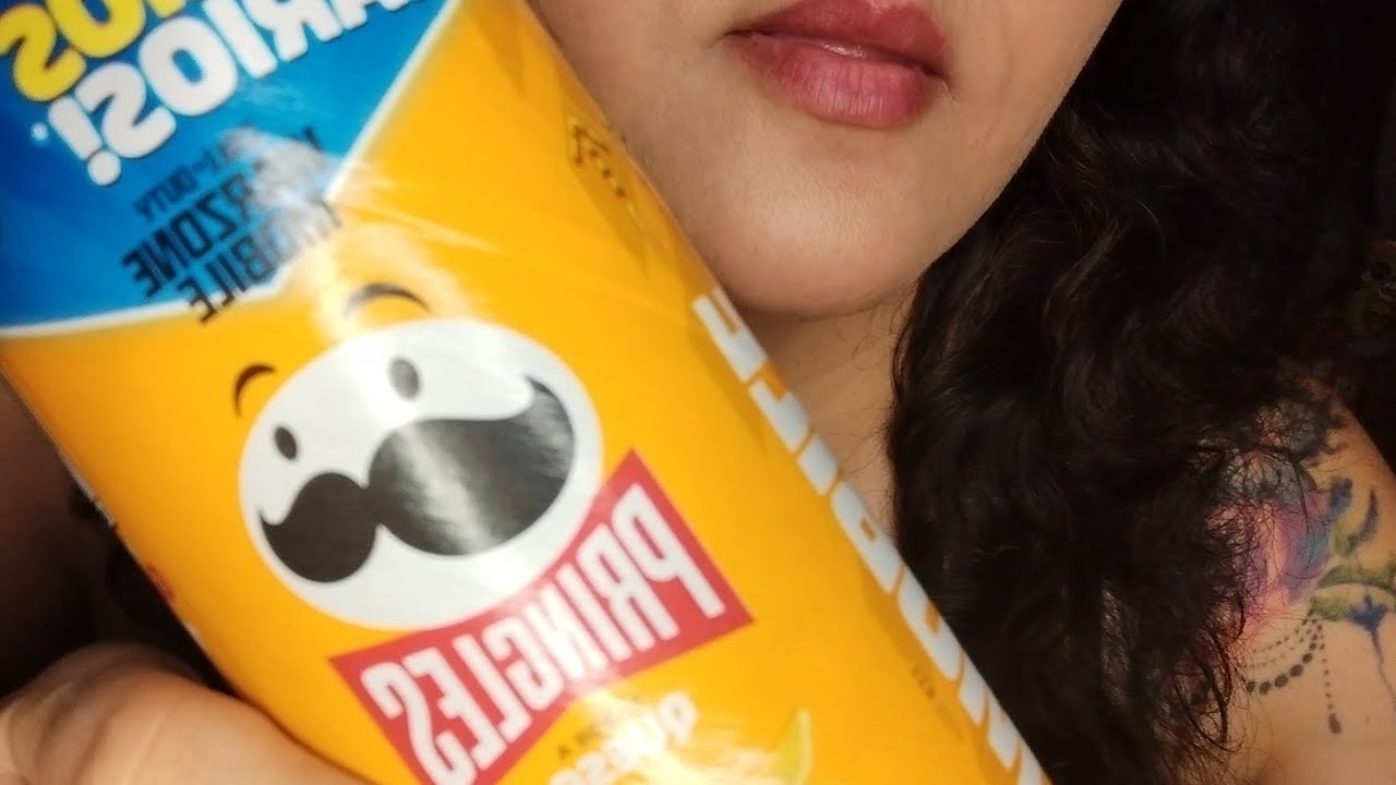 ASMR Comiendo Papas Pringles de queso 🧀