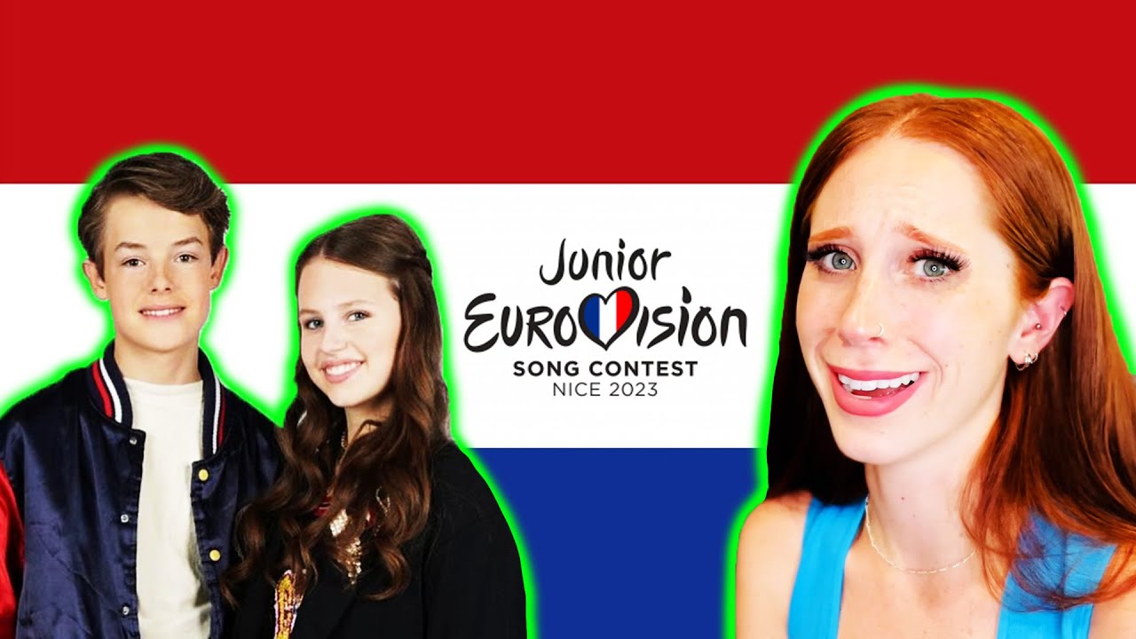 LETS REACT TO THE NETHERLAND'S SONG FOR JUNIOR EUROVISION 2023 // SEP & JASMIJN - HOLDING ON TO YOU