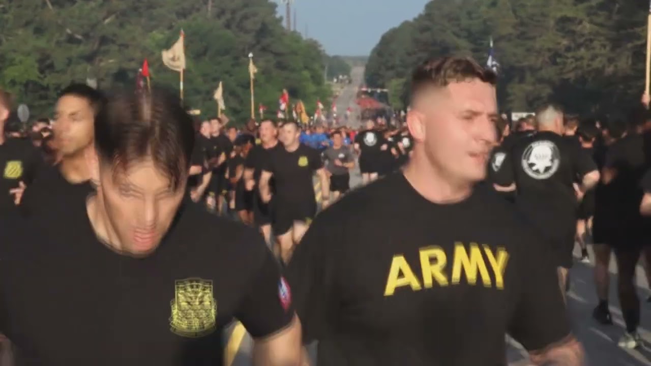 All American Week Run with Paratroopers of the 82nd Airborne Division