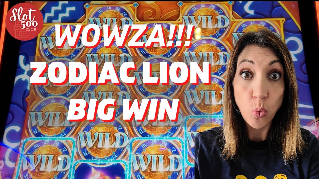 WOW!! 🦁💥ZODIAC LION SLOT FOR THE BIG WIN - NEARLY A FULL SCREEN OF WILDS! and a BONUS👍