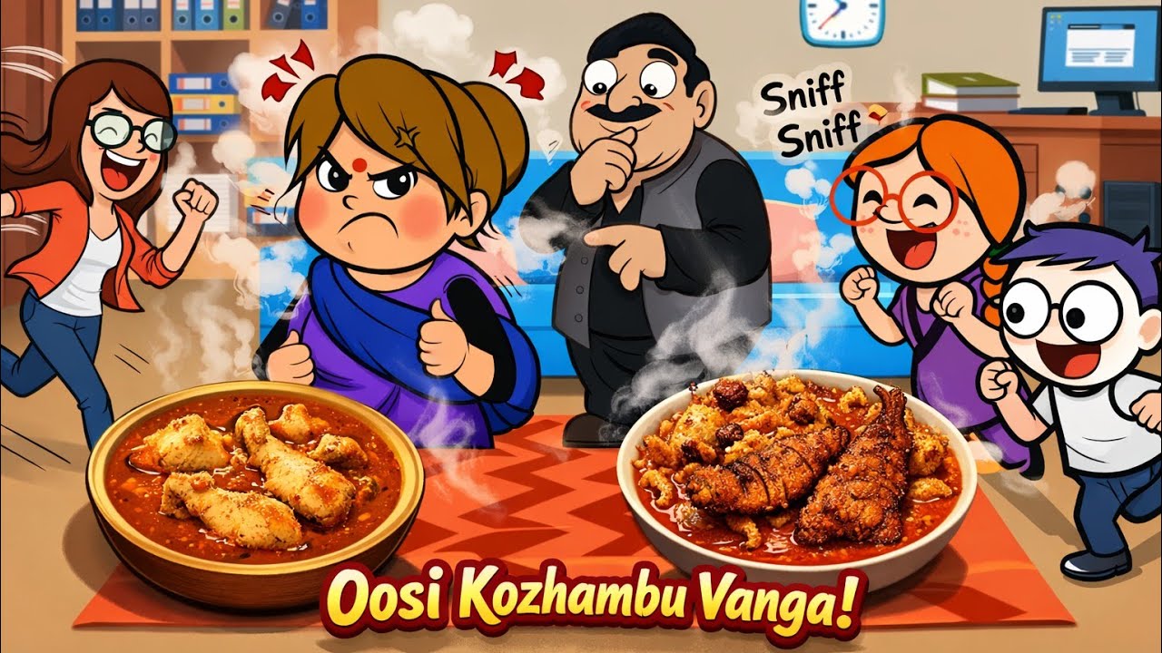 ‼️கறிகுழம்பு வச்சலே ஓசி குழம்பு வாங்க வந்துருவழுக.#kanyakumarislang #shorts #chutticartoon #trending