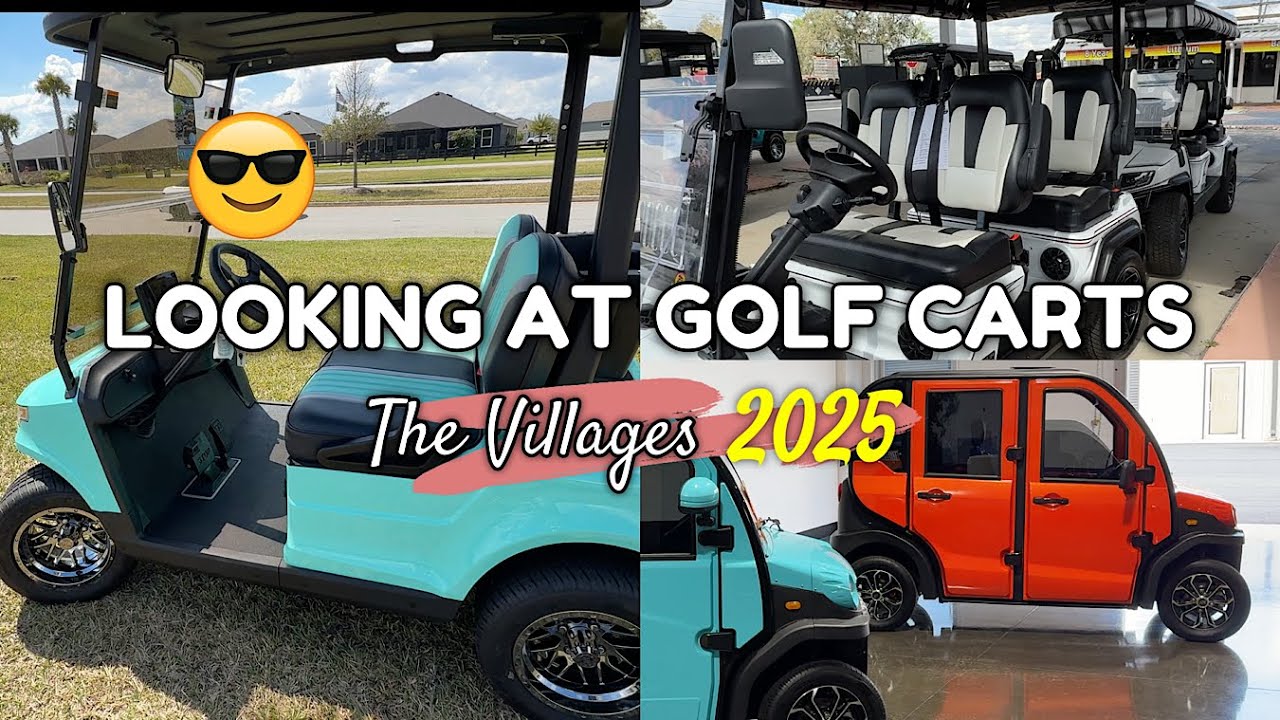 Tested two golf carts I never tried before and looked at another one in the Villages Florida