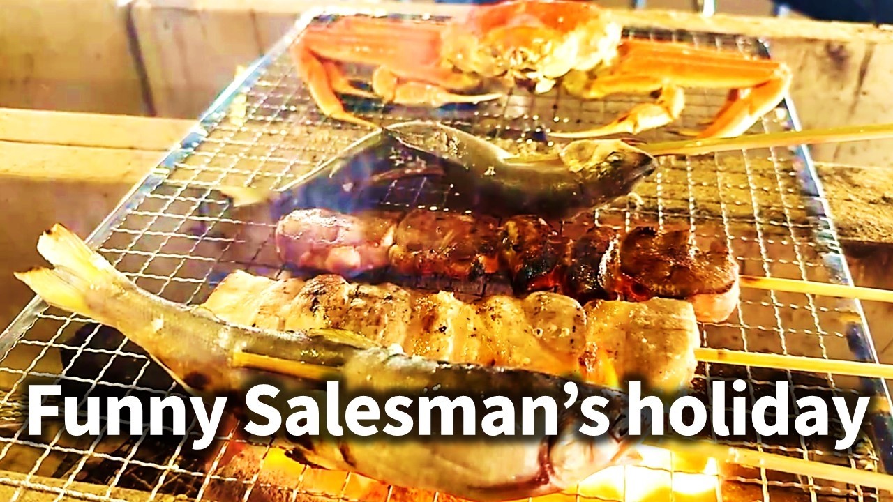 UNIQUE JAPAN FOOD 🇯🇵😋 I enjoyed a traditional Japanese BBQ(ROBATAYAKI) with my colleagues🐟🔥