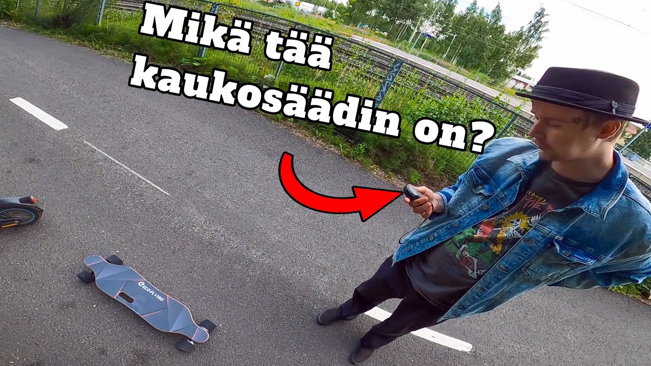 Pro-tason skeittaaja kokeilee sähköskeittilautaa