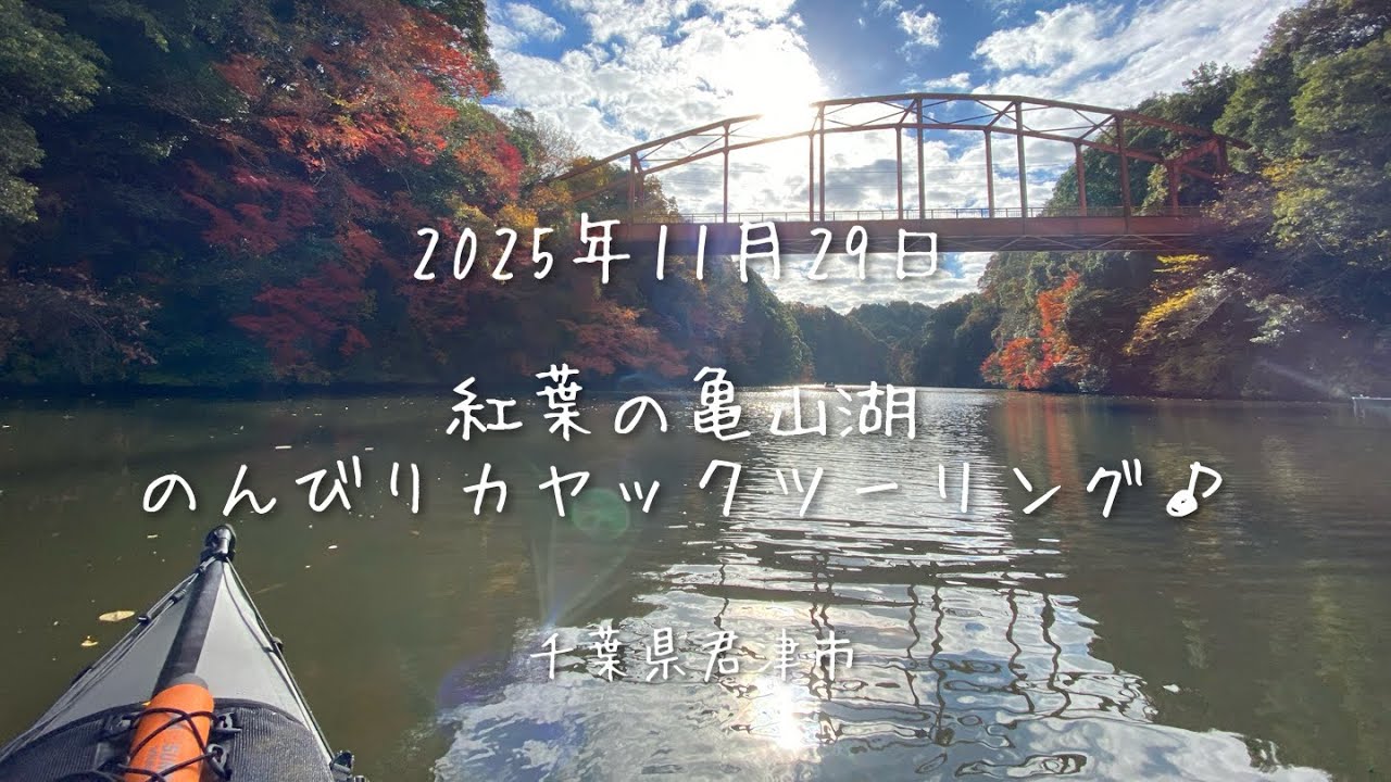 2025年11月29日 亀山湖で紅葉カヤックツーリング♪