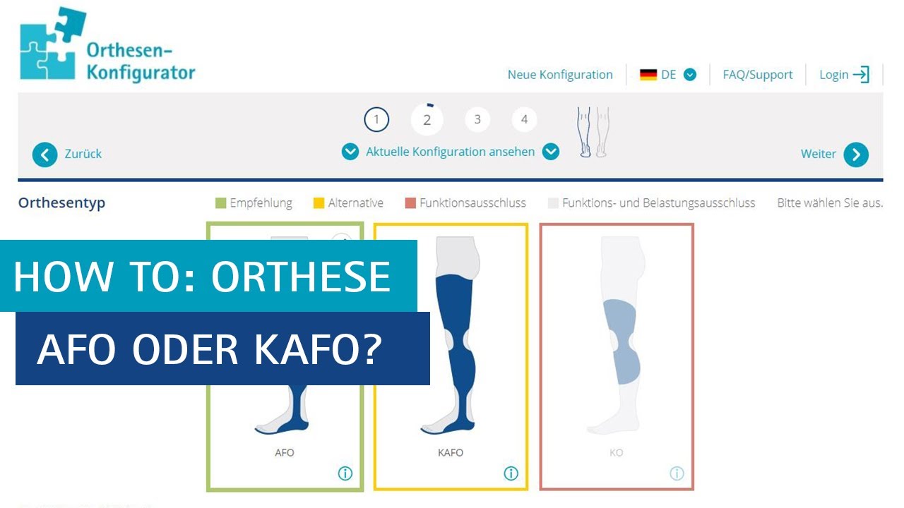 5. How to: Orthese &ndash; AFO oder KAFO?