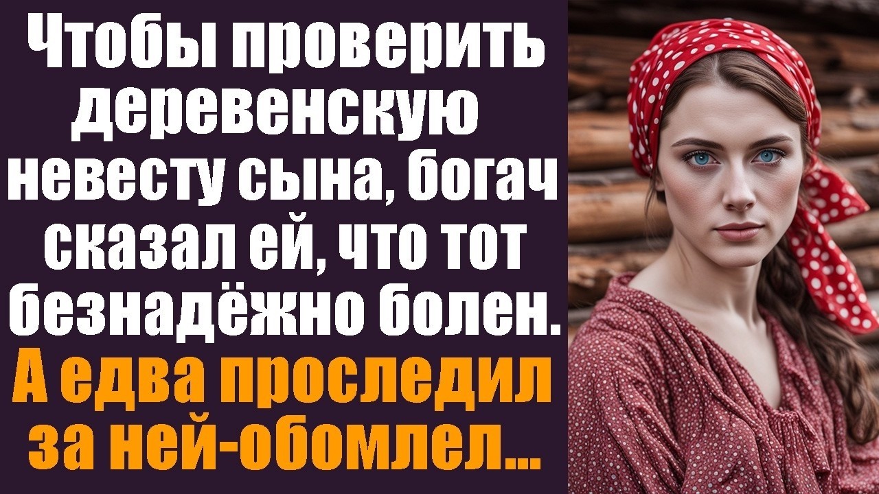 Чтобы проверить деревенскую невесту сына, богач сказал ей, что тот безнадёжно болен. А проследив...