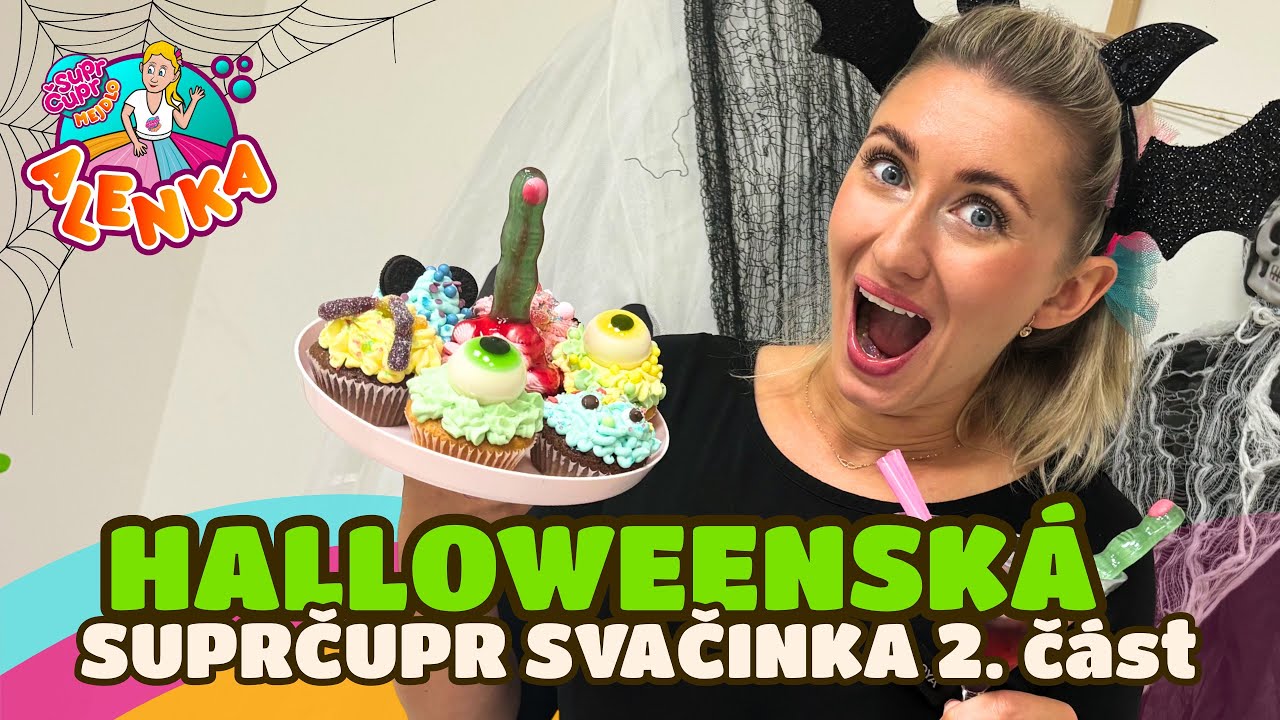 Zdobíme strašidelné muffiny 👻🧟‍♂️ Halloweenská Suprčupr svačinka - 2. část | Hrajeme si s Alenkou