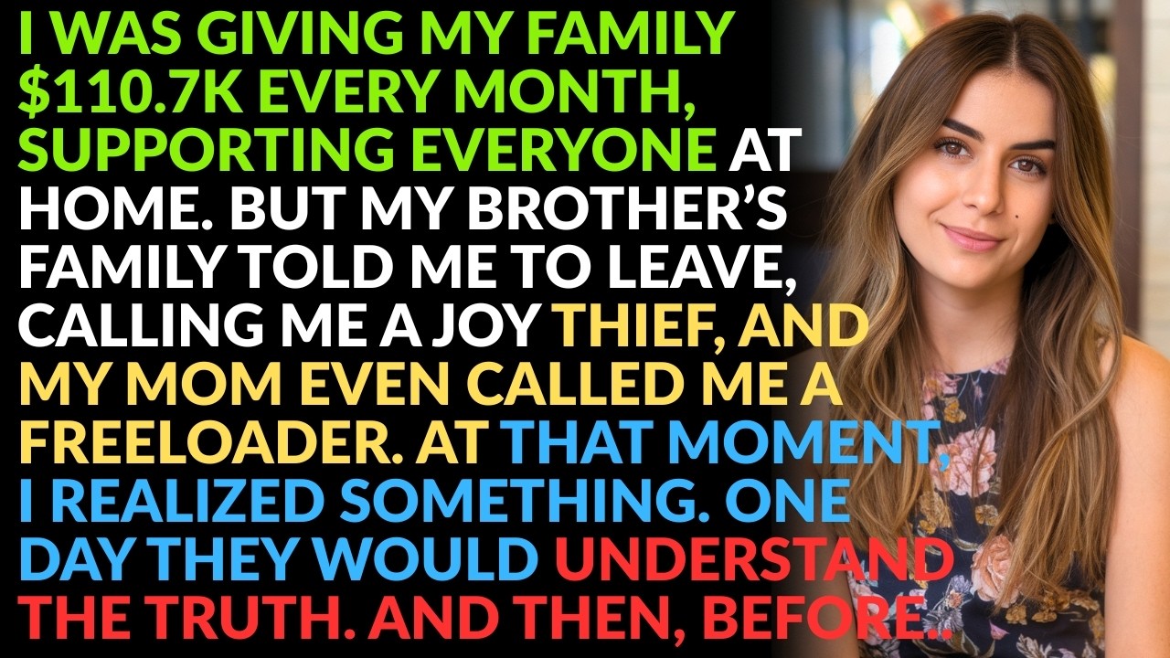 I gave my family $110.7k every month, but they called me a freeloader and told me to leave. then...