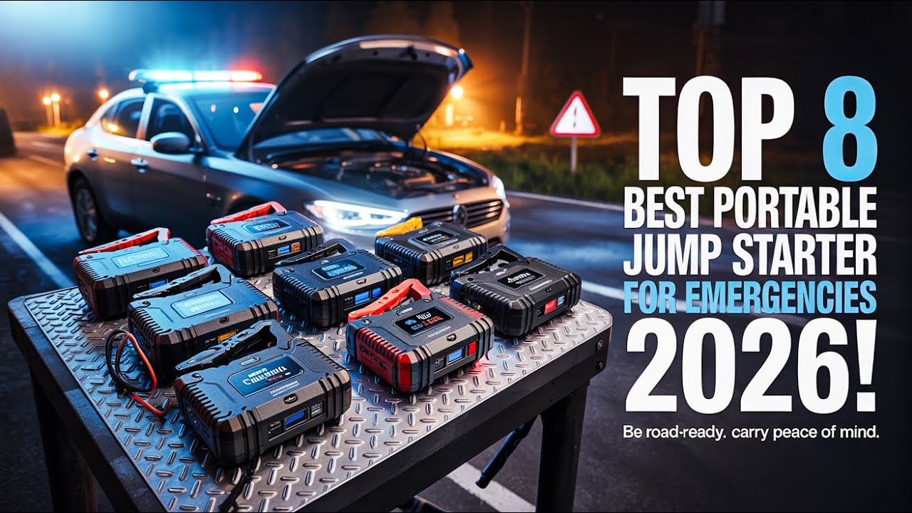 Top 8 Best Portable Jump Starter For Emergencies 2026! ✅