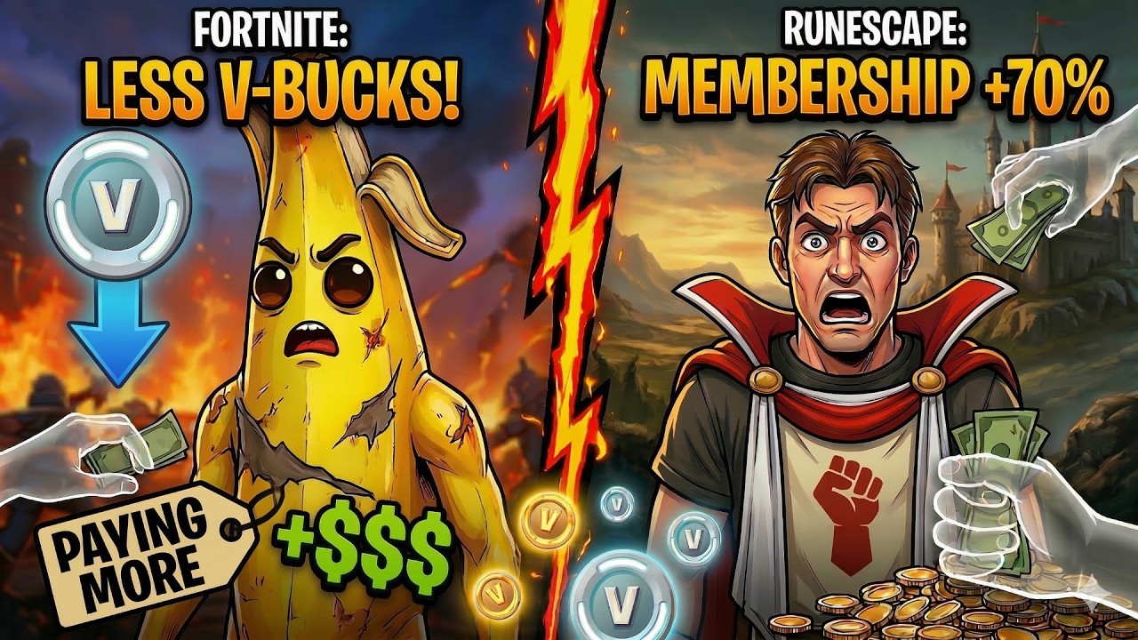 Новые, алчные изменения в Fortnite и RuneScape: платить больше за меньшее?
