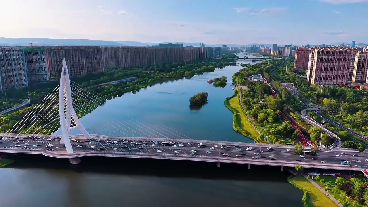 Water town in northern China - Taiyuan City, Shanxi Province