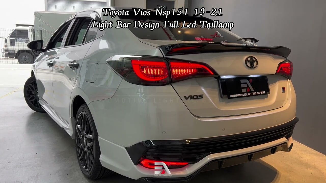 Toyota Vios Nsp151 19-22 🚗 | Light Bar Design Full Led Taillamp #Smoke